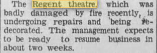 Regent Theatre - 29 May 1933